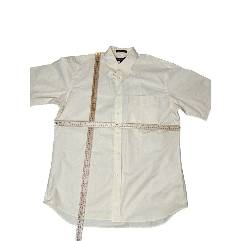 Nordstrom‎ Mens Button Down Shirt Size Large Short Sleeve Casual Dress Shirt
